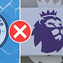 Manchester City (izq.) respondió a la sanción de la Premier League (der.).