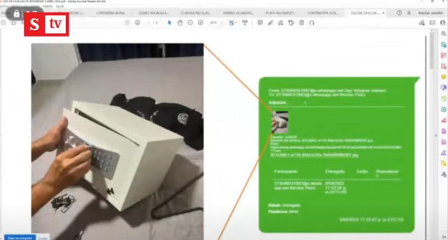 CAJA FUERTE COMPRADA POR DAY VÁSQUEZ Y NICOLÁS PETRO