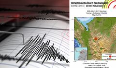 En la madrugada se registró un sismo de magnitud 4.0 con epicentro en Ituango, Antioquia.