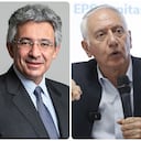 El líder de Salvación Nacional, Enrique Gómez Martínez, y el ministro de Salud, Guillermo Alfonso Jaramillo.