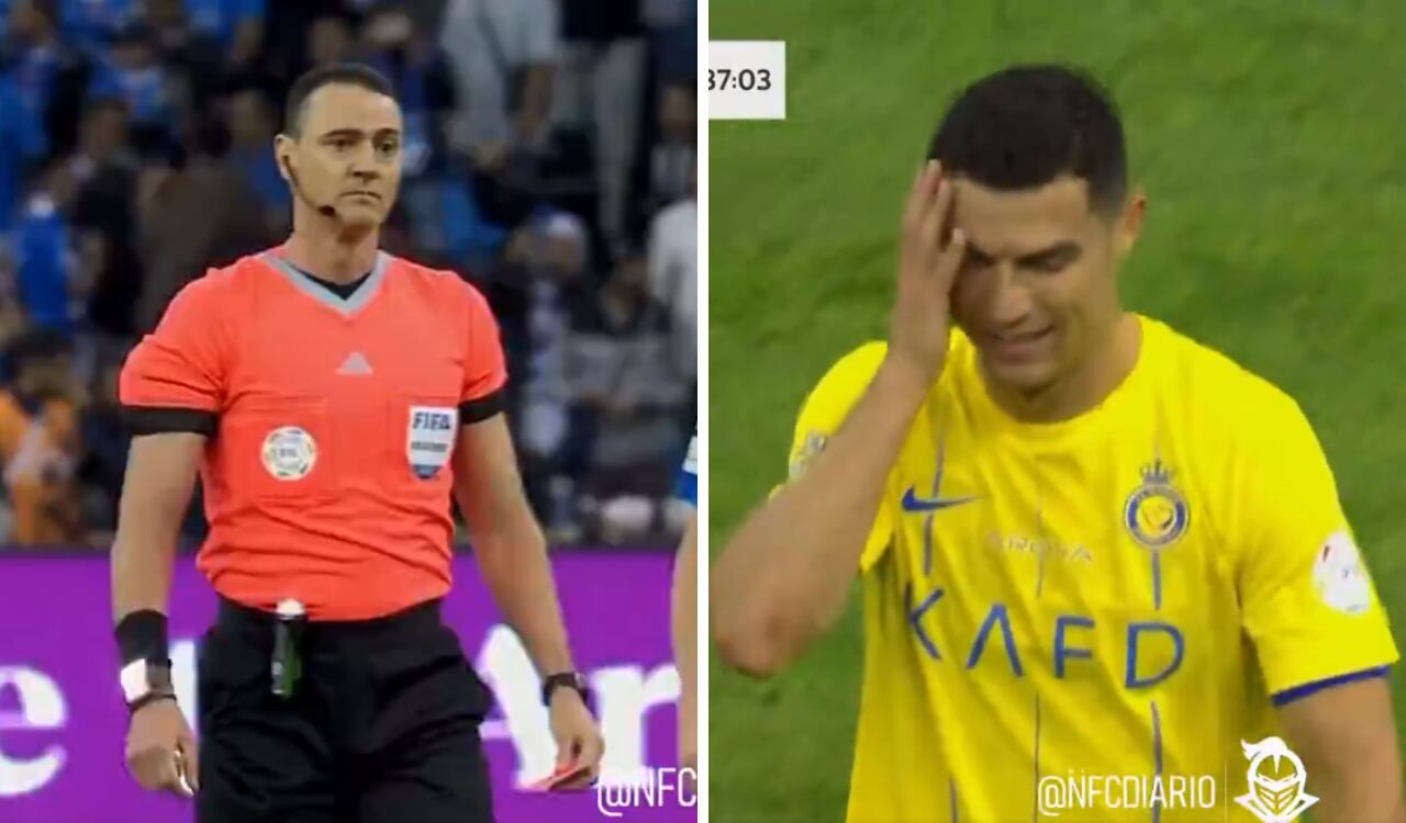 Wilmar Roldán y Cristiano Ronaldo en la Liga de Arabia Saudita