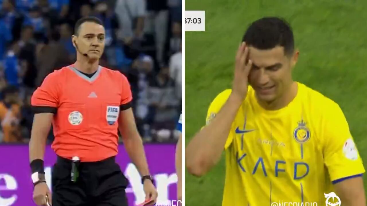 Wilmar Roldán y Cristiano Ronaldo en la Liga de Arabia Saudita