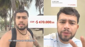 Influencer denunció en redes que fue víctima de robo en Cartagena por cobro excesivo.