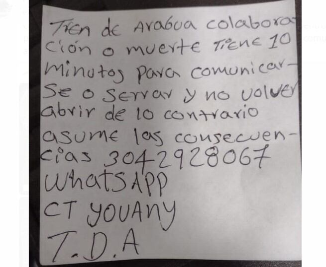 Falsos integrantes del Tren de Aragua que extorsionaban a comerciantes en Bosa