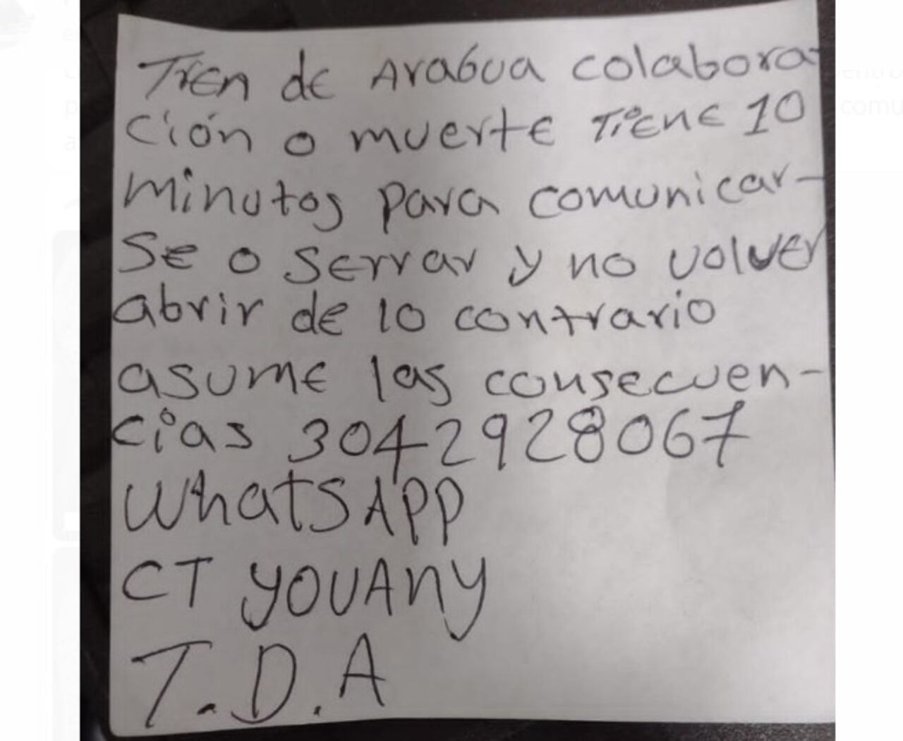 Falsos integrantes del Tren de Aragua que extorsionaban a comerciantes en Bosa