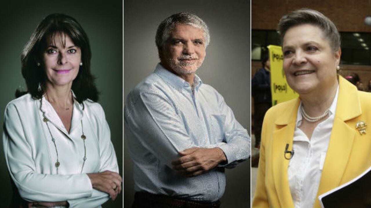 Marta Lucia Ramírez, Enrique Peñalosa y Clara López.