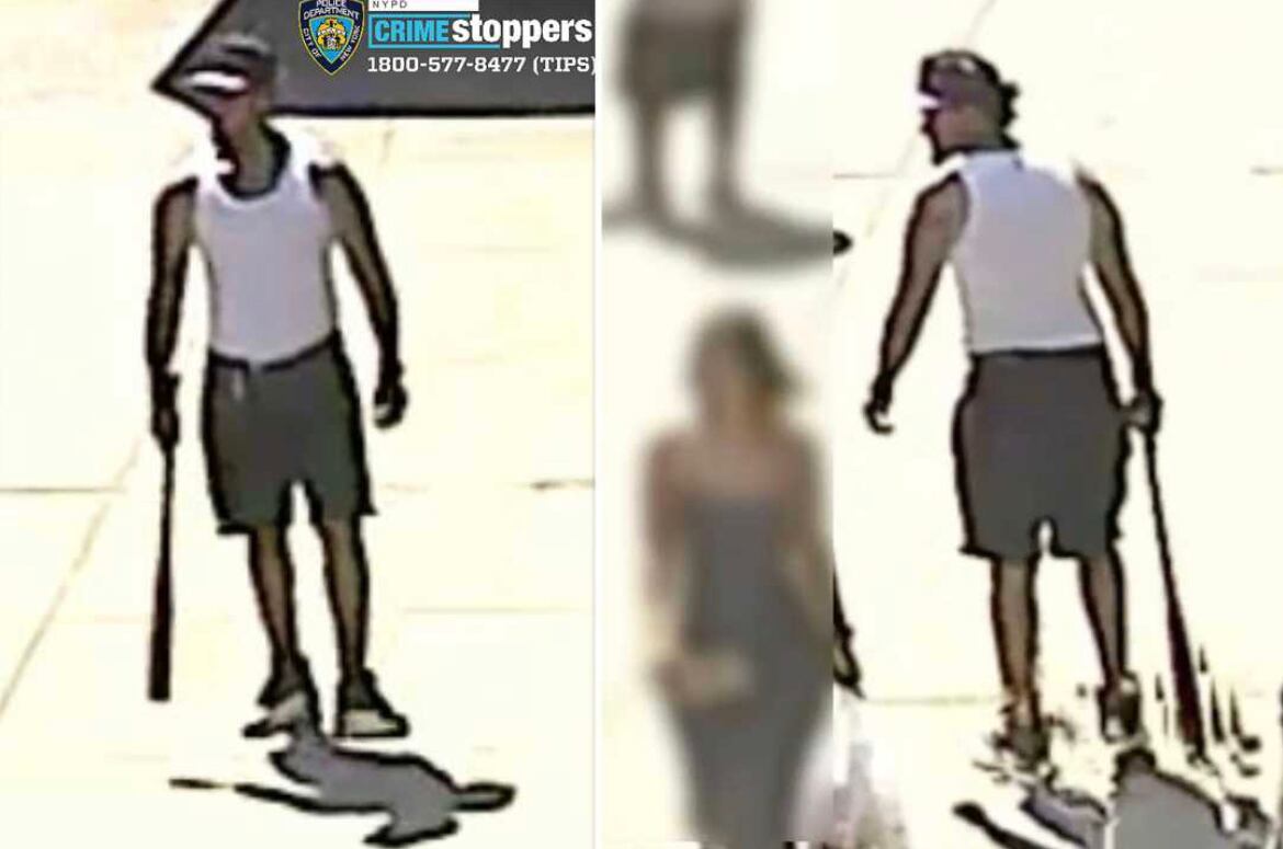 Ataque bate de béisbol NY. Foto NYPD.