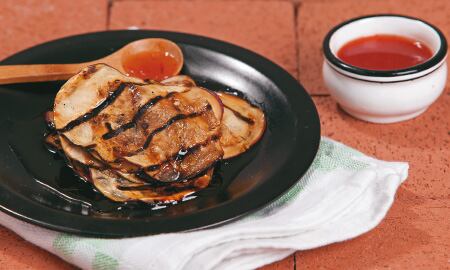 Berenjenas asadas con miel