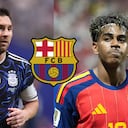 *Dos generaciones del Barcelona se cruzarán en la final del Mundial 2026: Lionel Messi, referente histórico, y Lamine Yamal, actual figura del club.