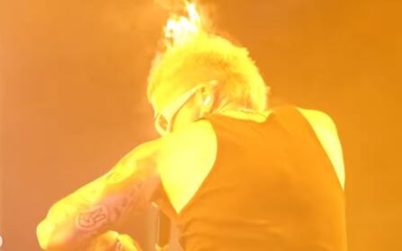 Accidente de Reykon en concierto