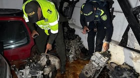 Golpe al hurto de vehículos en Bogotá: hallan 13 motores con chasis borrados en Barrios Unidos