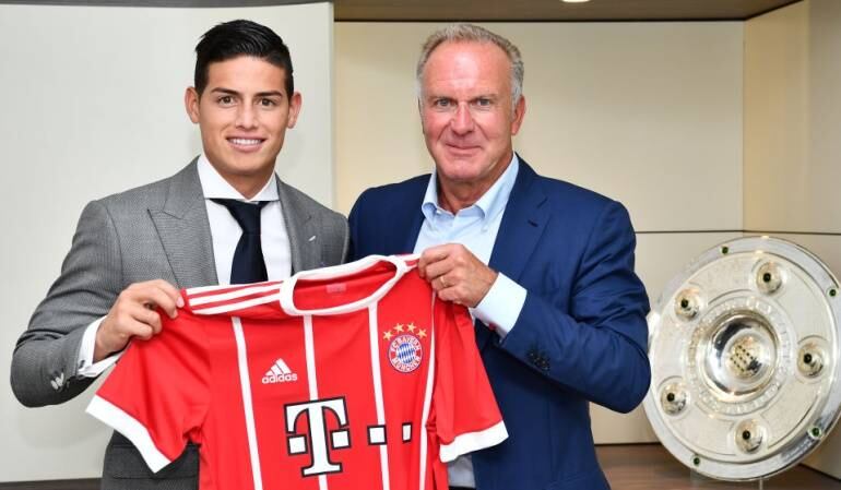 James llegó al Bayern en la temporada 2017/2018.