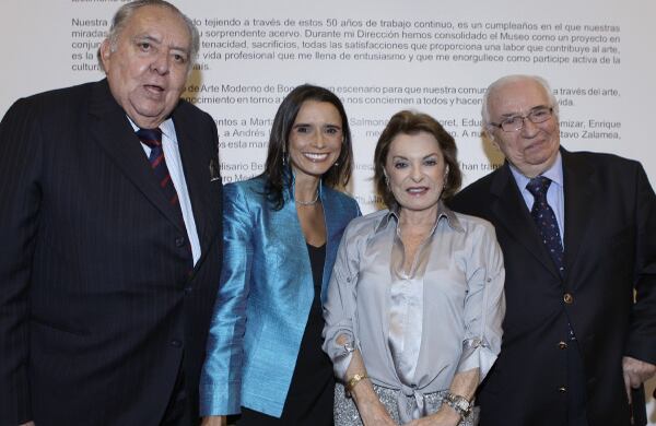 Jorge Cárdenas, María Consuelo Araújo, Gloria Zea y Belisario Betancur.