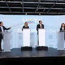 Federico Gutierrez hacia Gustavo Petro Debate los que son Semana y el Tiempo