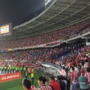 En medio del partido se registró una disputa entre hinchas del equipo Junior de Barranquilla, en el estadio Metropolitano