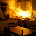 Una mujer es encontrada muerta con heridas de arma blanca mientras su casa se encuentra en llamas.