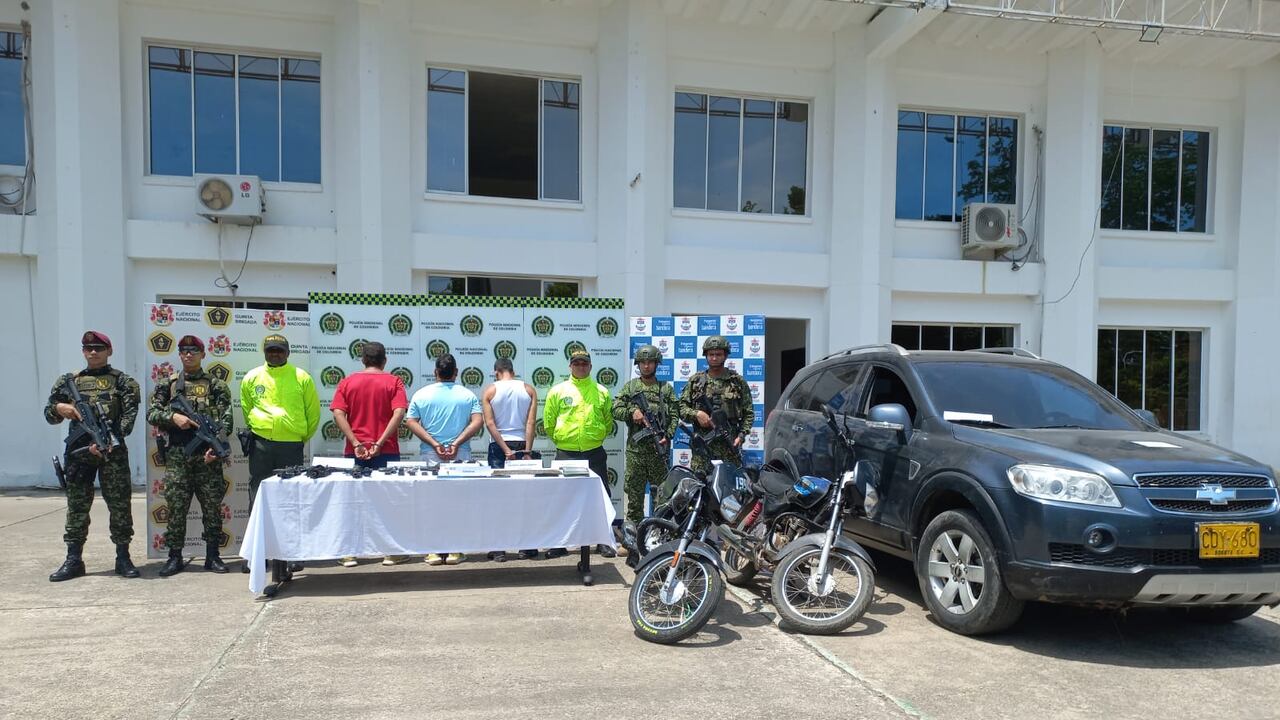 Capturados presuntos integrantes del Clan del Golfo en Barrancabermeja, Santander.