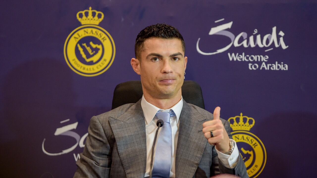 Cristiano Ronaldo en su presentación con el Al Nassr.