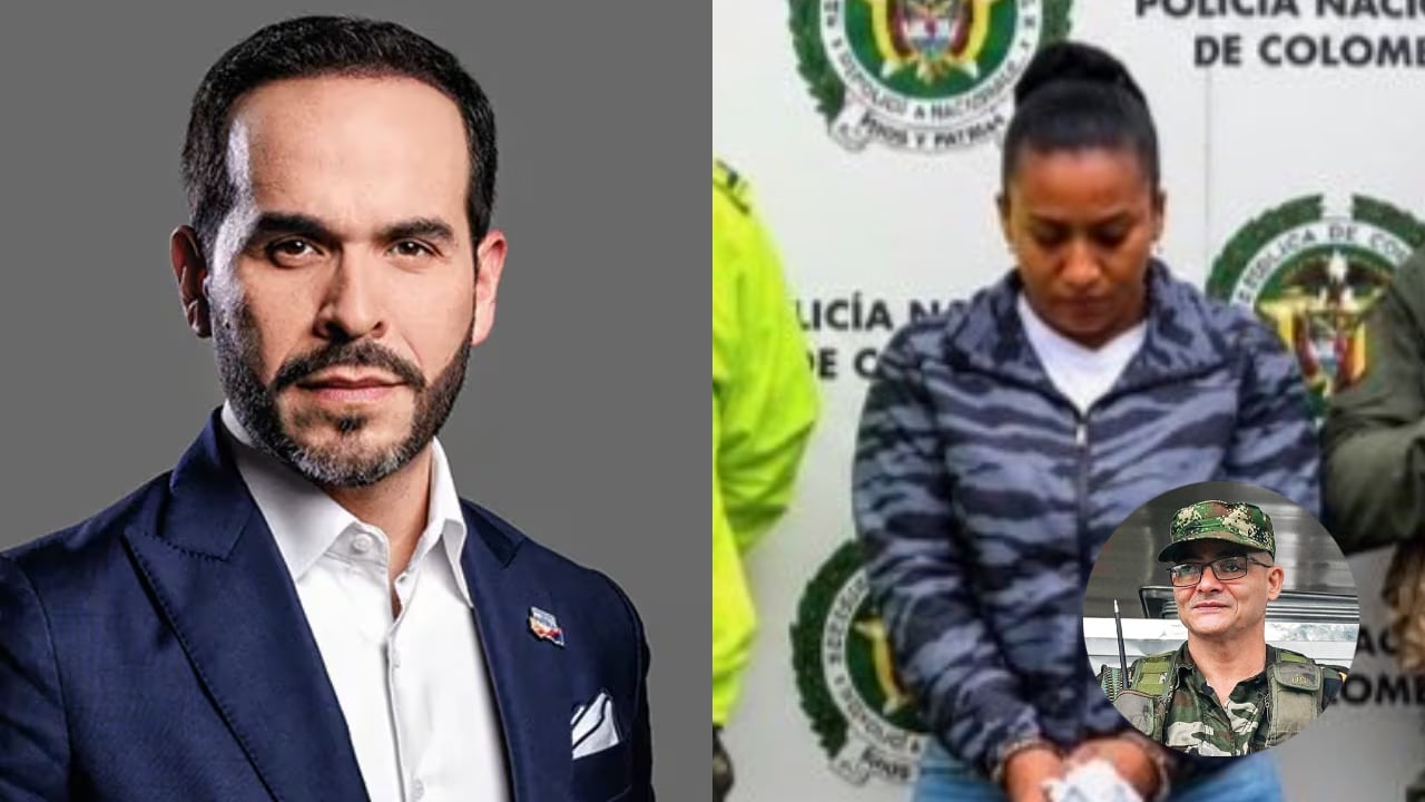 Presidente Abelardo De La Espriella, la mujer detenida y alias Iván Mordisco.