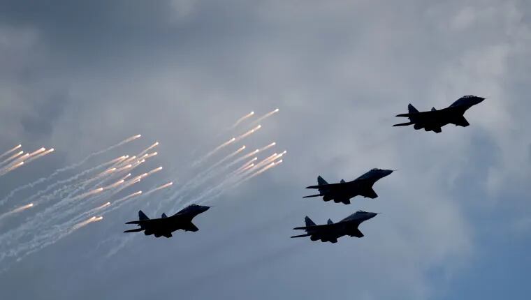 El gobierno de Polonia entregará a Estados Unidos todos sus aviones MiG-29 para que ellos se los ofrezcan a Ucrania en su lucha con el ejército de Rusia (Photo by Sergei GAPON / AFP)
