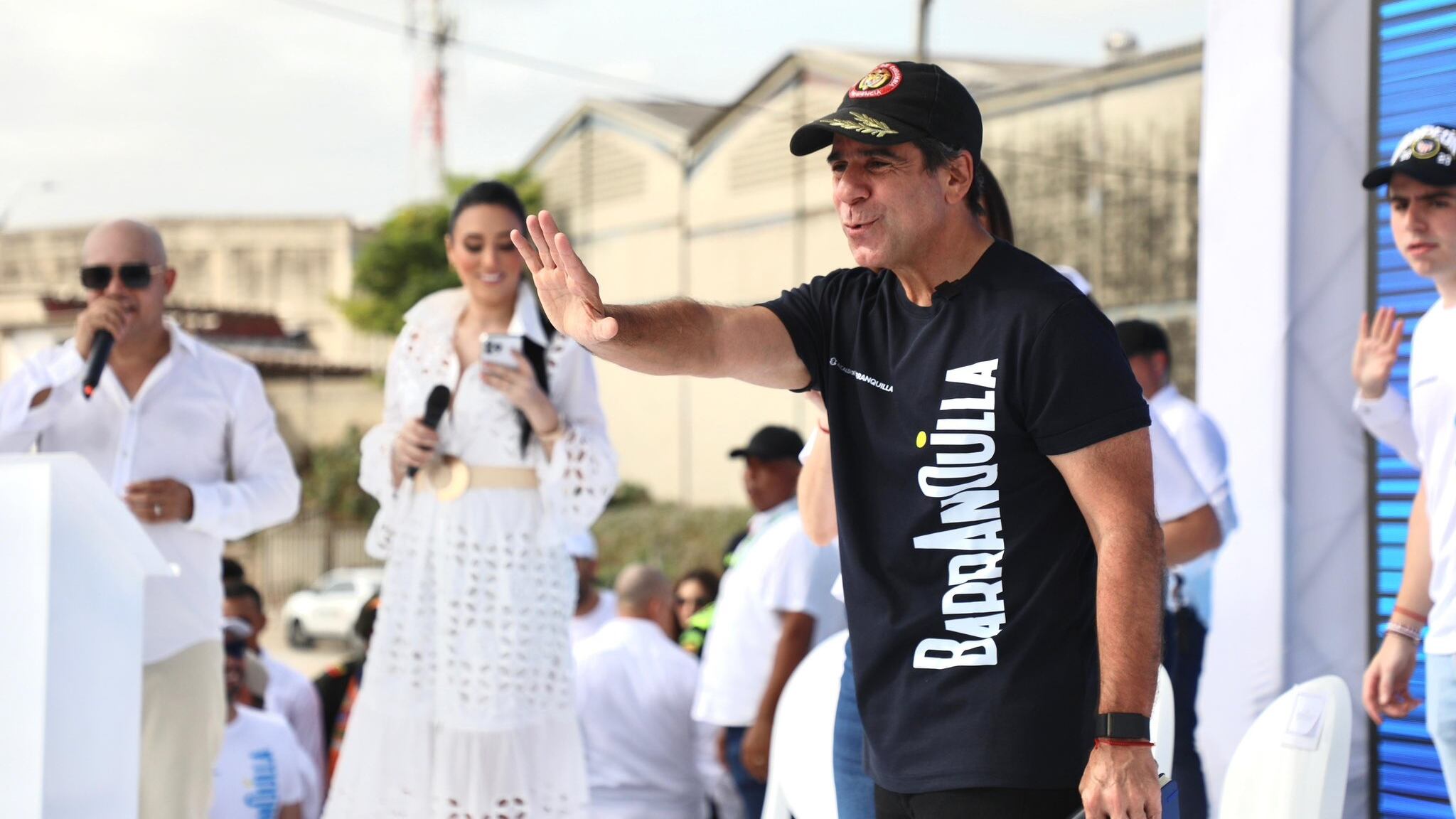 Alejandro Char en medio de su discurso de posesión.