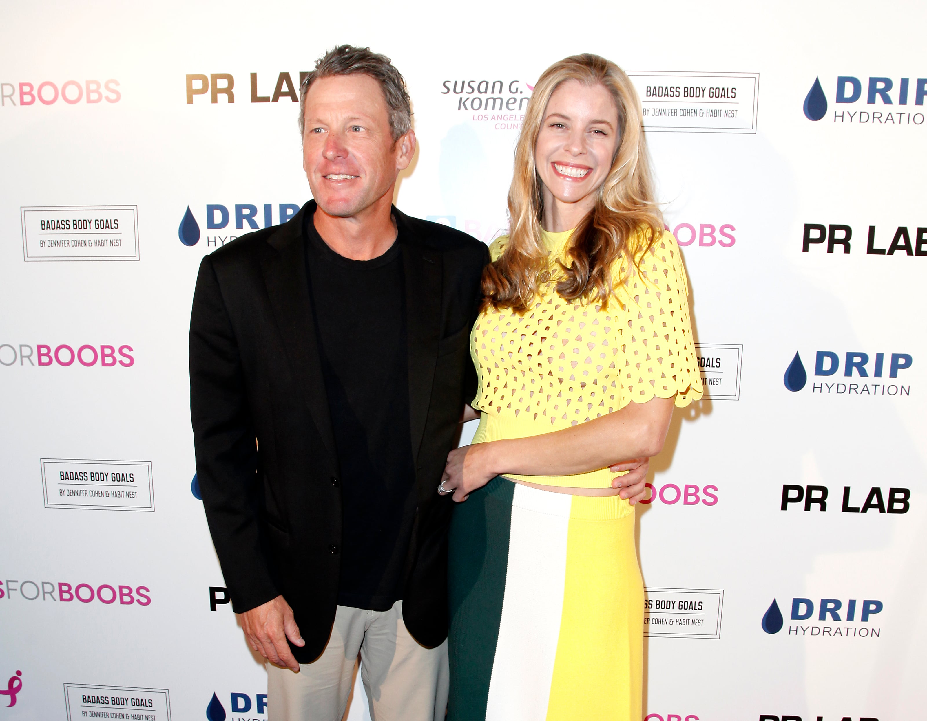 Lance Armstrong junto a su esposa, Anna Hansen.
