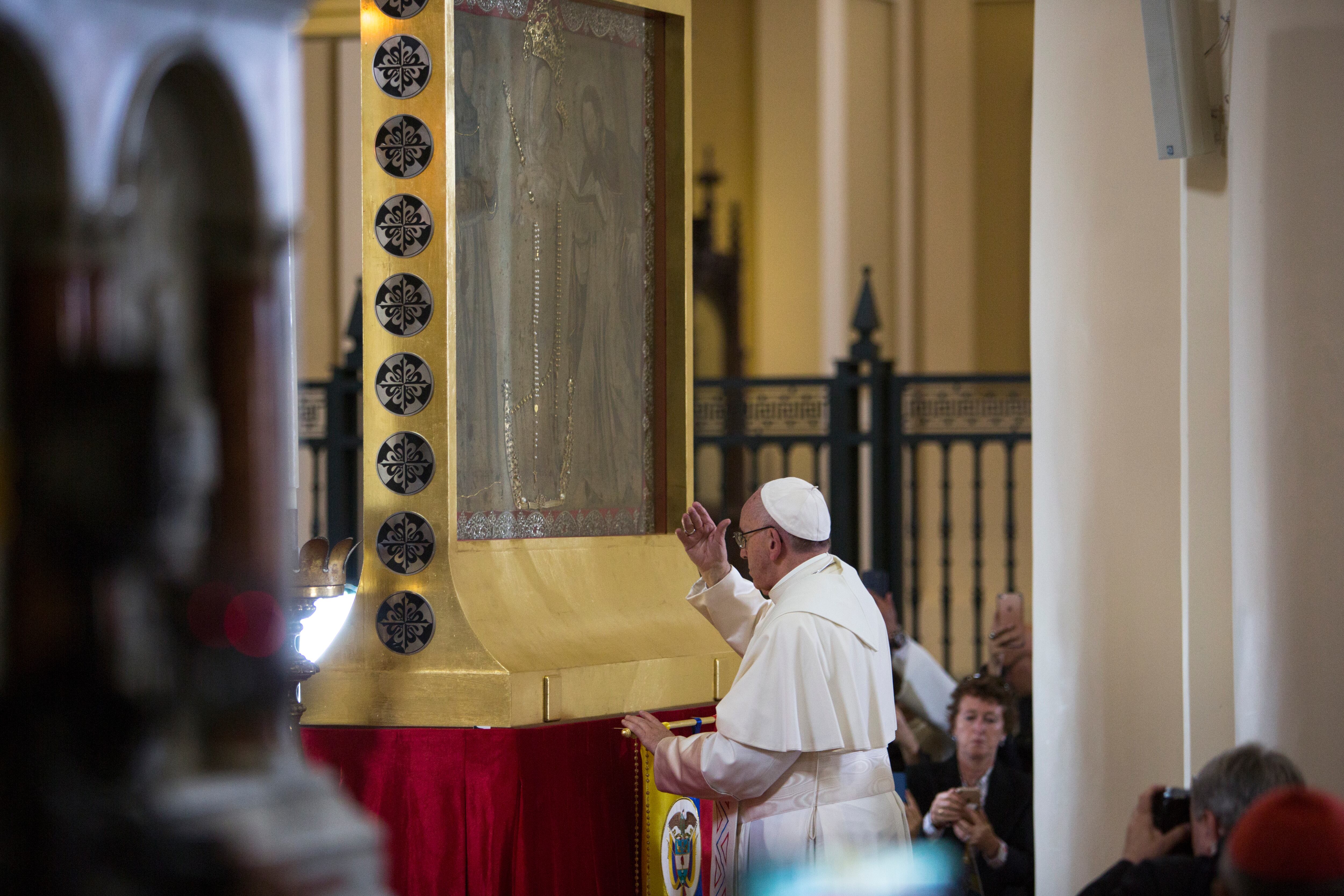 Virgen de Chiquinquira Papa Francisco