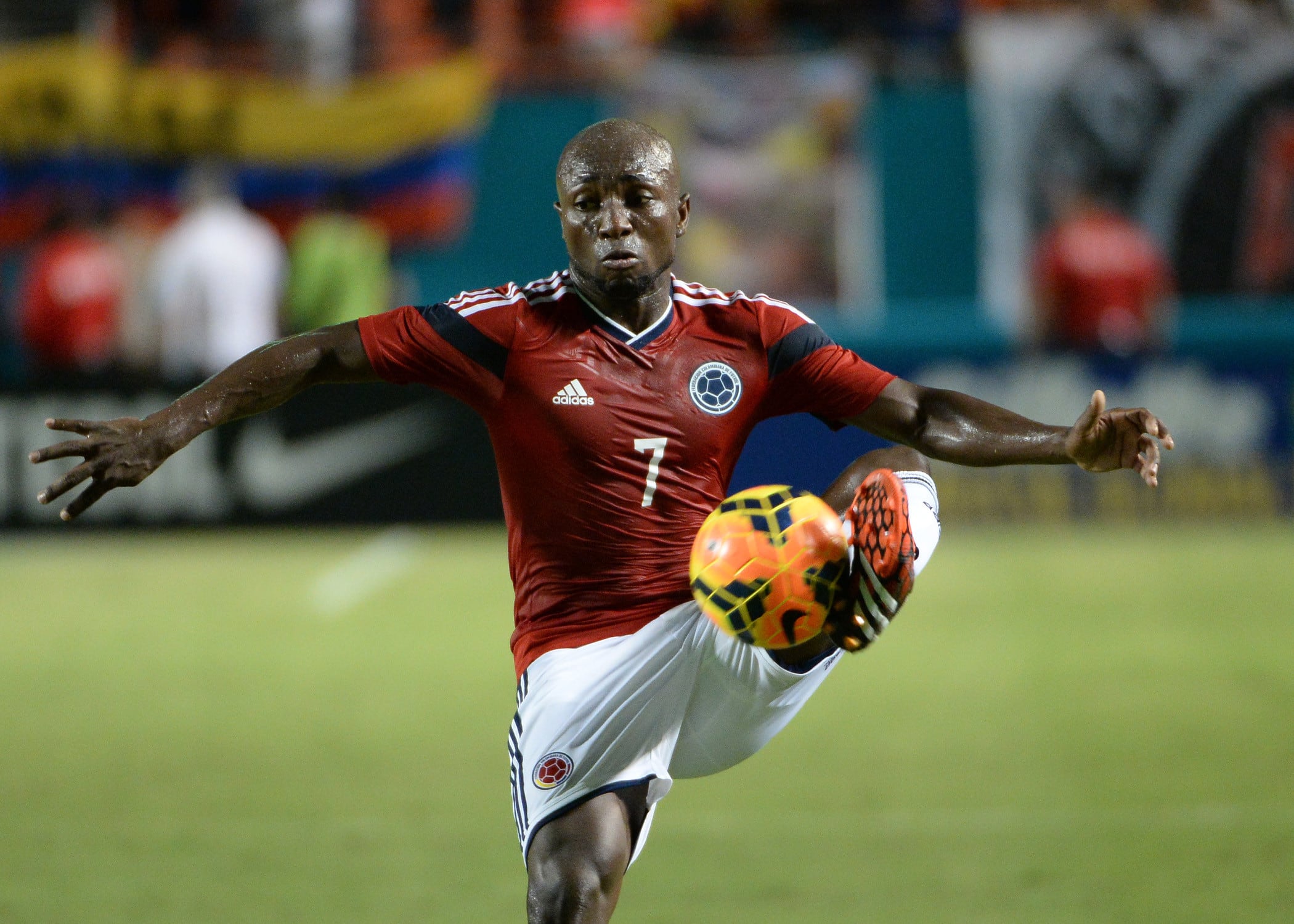 Pablo Armero con la Selección Colombia en 2014.