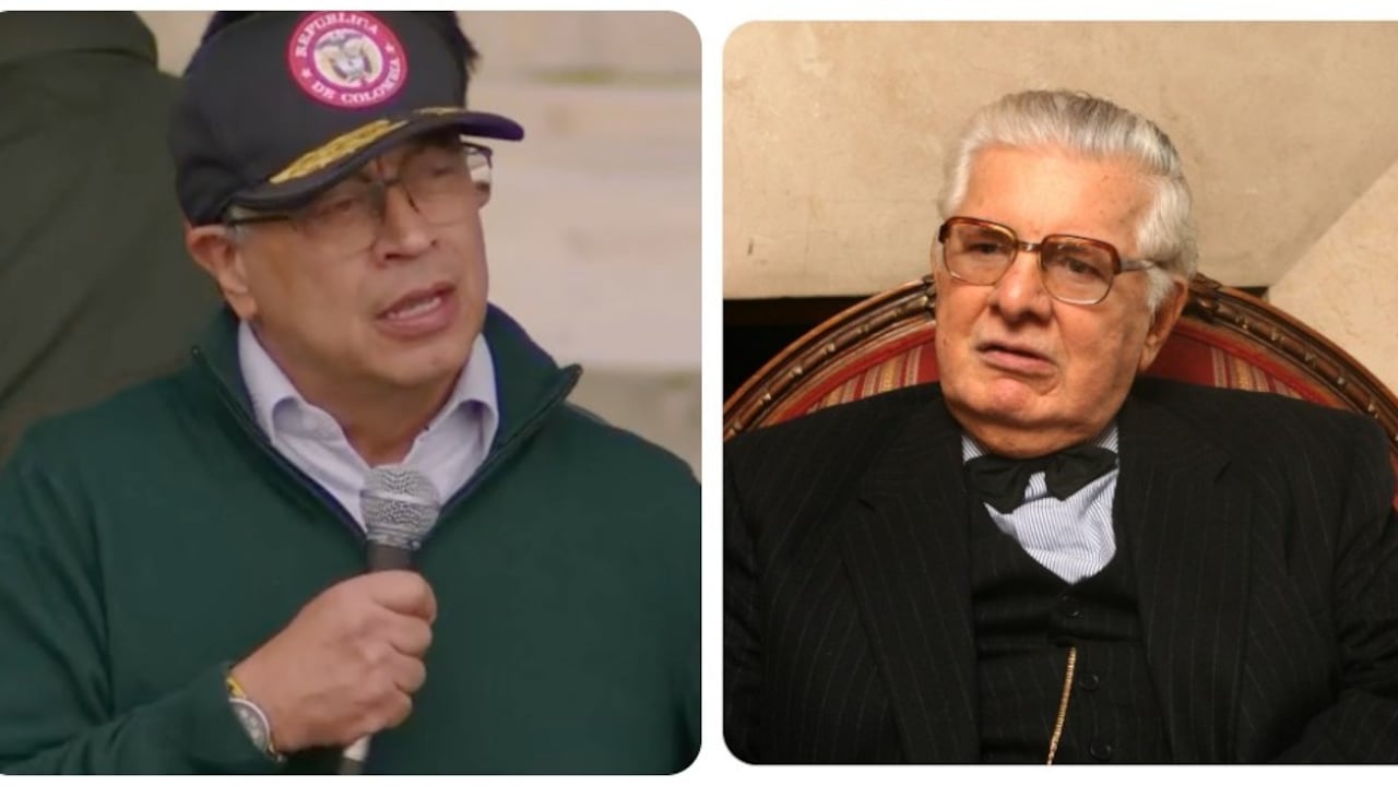 Gustavo Petro (presidente de Colombia) y Julio César Turbay (expresidente de Colombia).