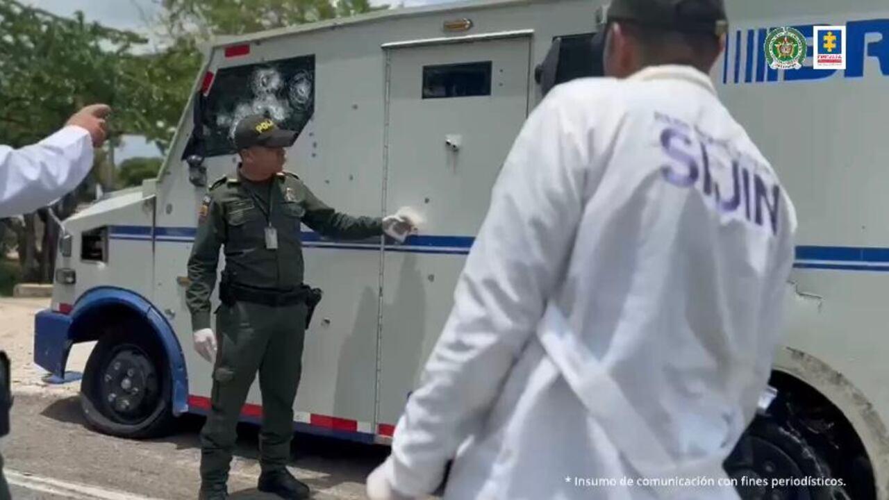 La Fiscalía presentó el material de prueba contra los cinco capturados en una cinematográfica persecución de la Policía tras el asalto a camión de valores en Valledupar.