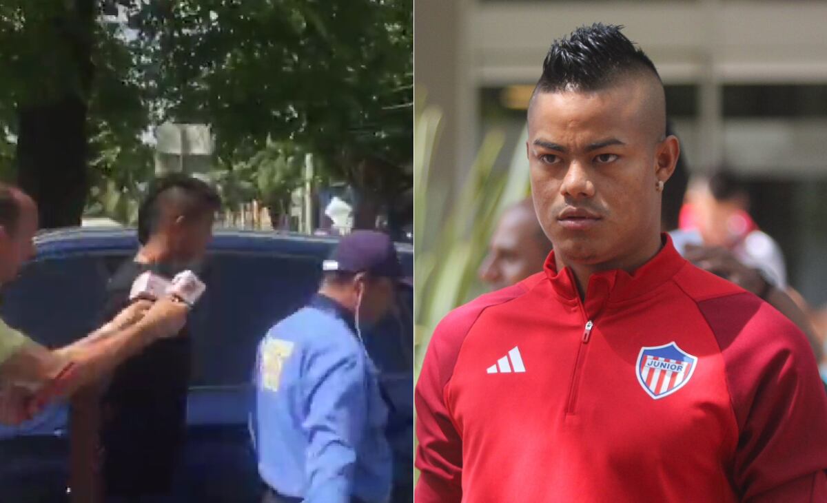 La imagen de Luis Sandoval saliendo de las oficinas del Junior.