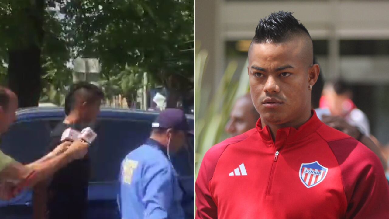 La imagen de Luis Sandoval saliendo de las oficinas del Junior.