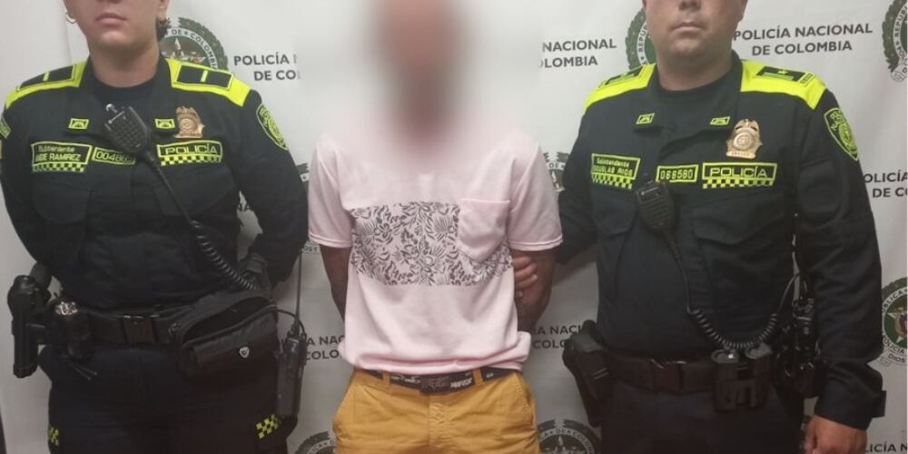 El hombre fue capturado por la Policía Nacional.