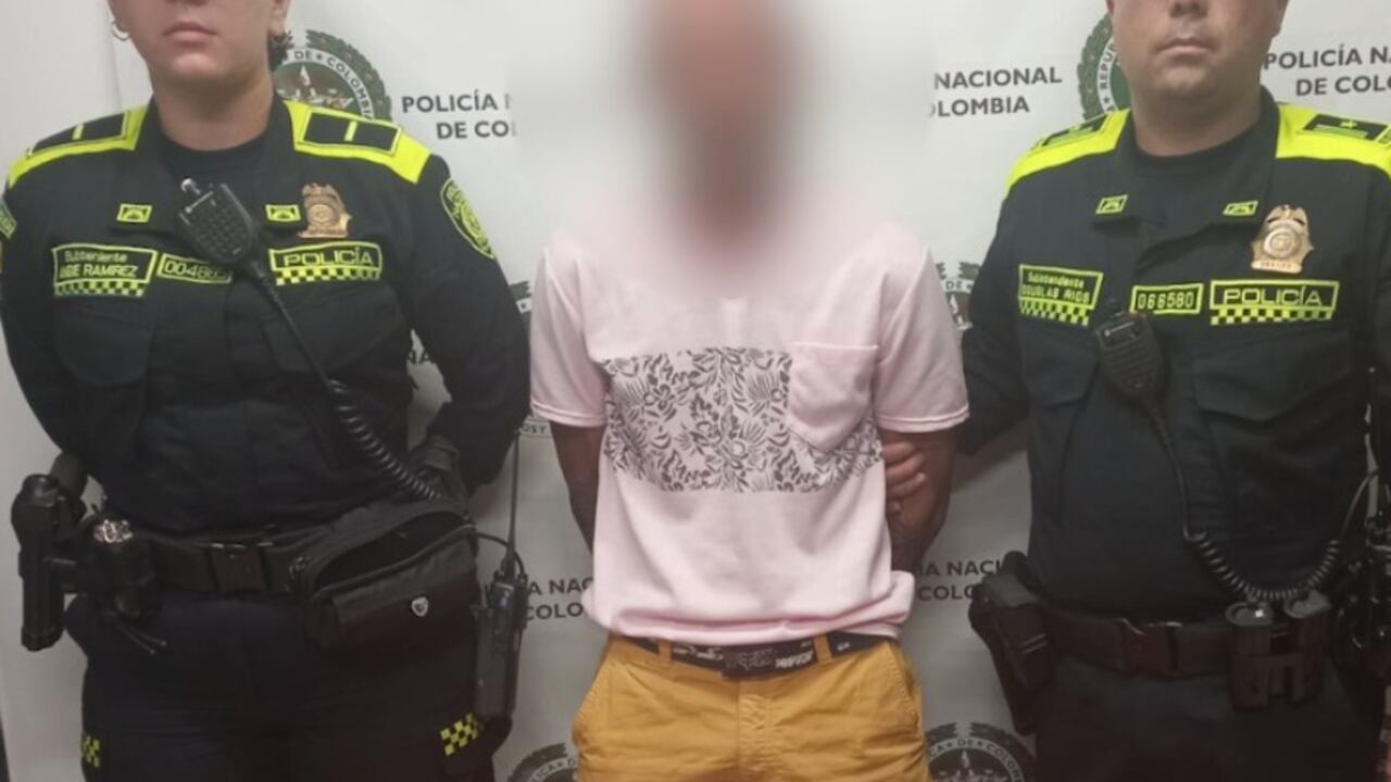 El hombre fue capturado por la Policía Nacional.