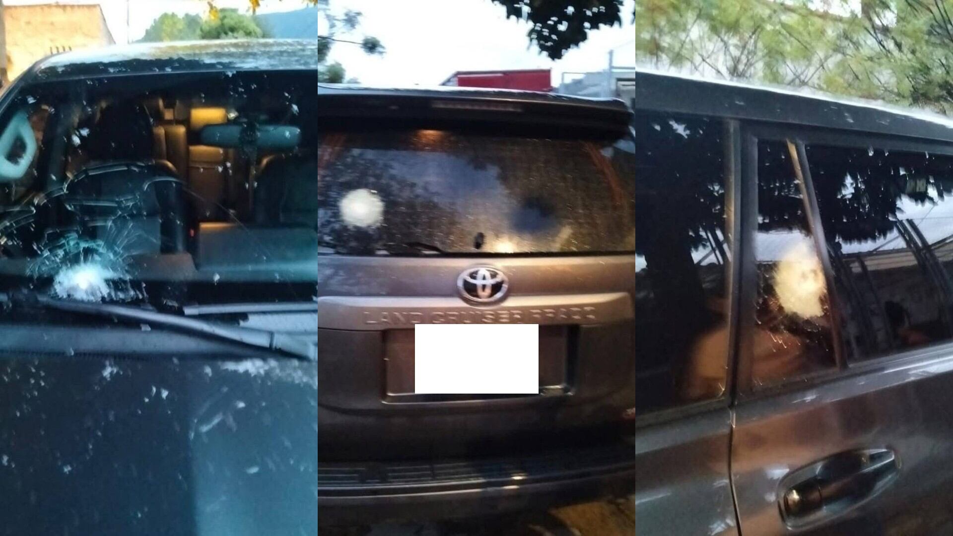 Así quedó la camioneta de Julio César Triana.