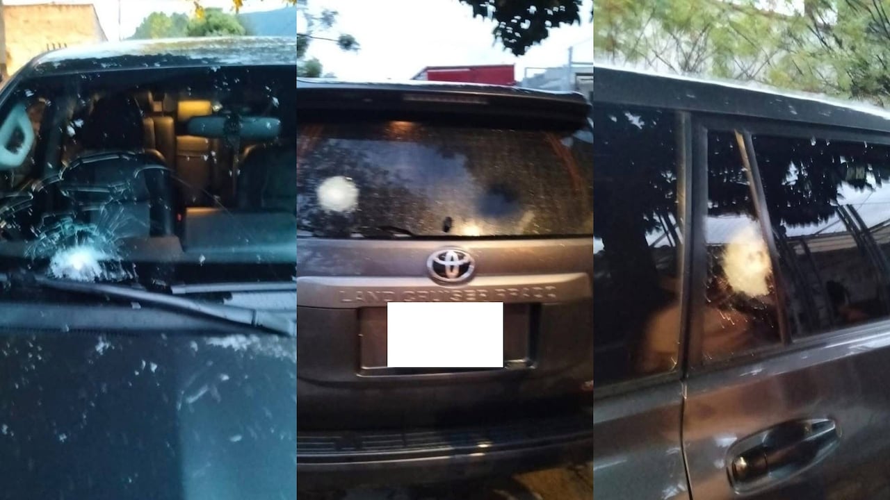 Así quedó la camioneta de Julio César Triana.