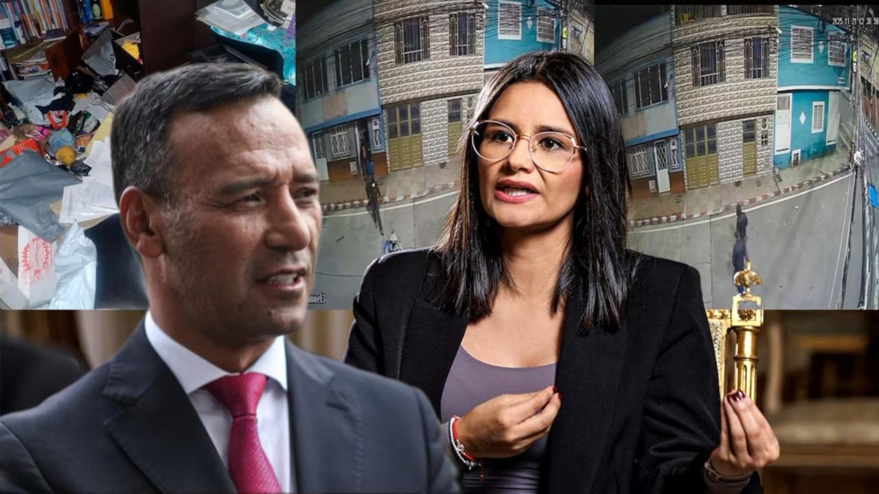 Ministro de Defensa, Pedro Sánchez, y la directora saliente del Dapre, Angie Rodríguez.