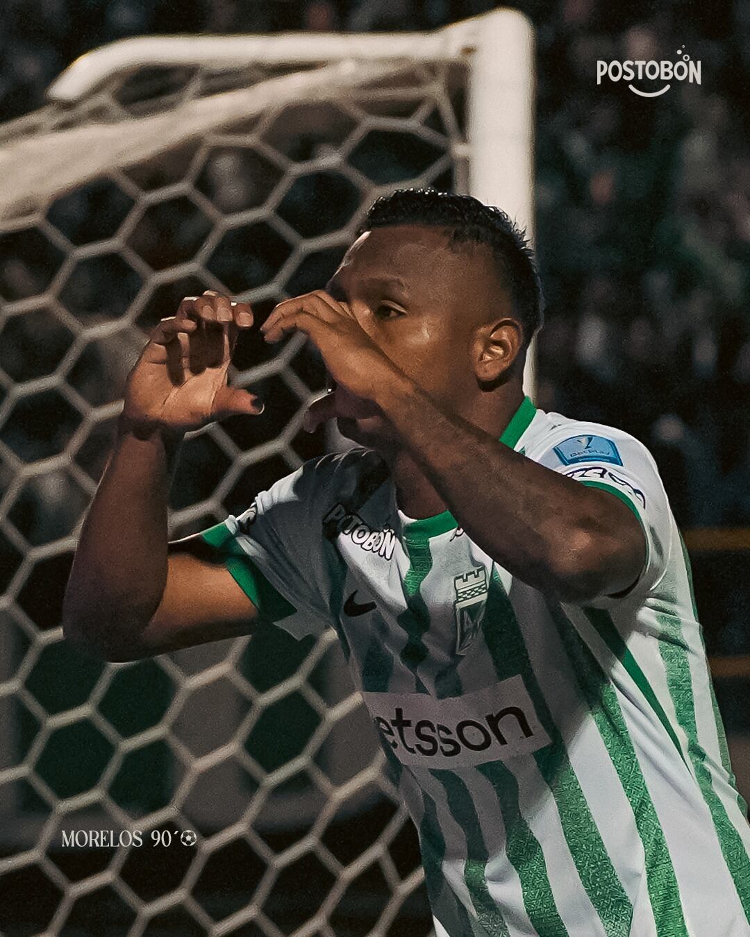 Alfredo Morelos, autor del gol con el que Nacional empató ante Boyacá Chicó