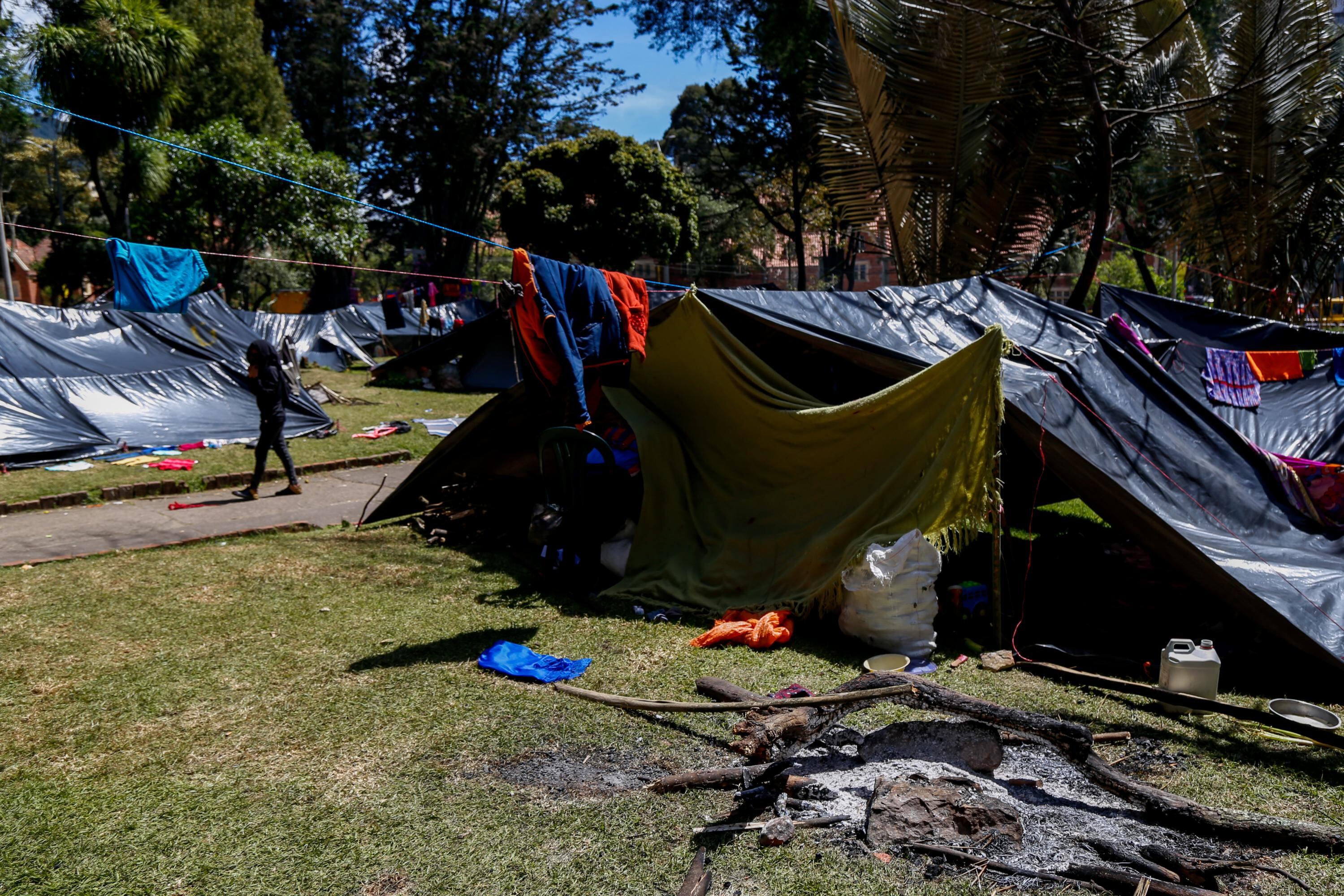 La comunidad indígena Embera permanece asentada en el Parque Nacional desde septiembre pasado.