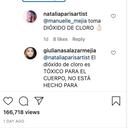 Natalia París recomienda tomar dióxido de cloro para curar el coronavirus.