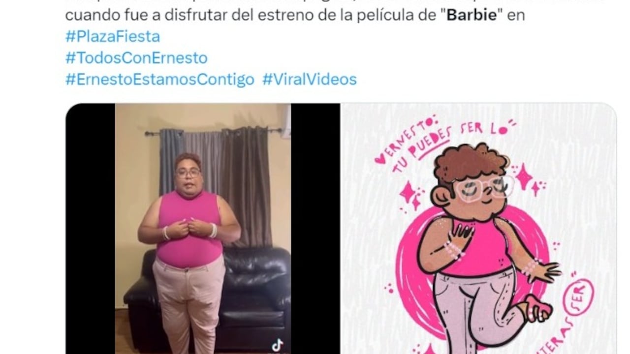 Ernesto, fue atacado en el estreno de la película Barbie