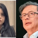 Deicy Jiménez y Gustavo Petro.