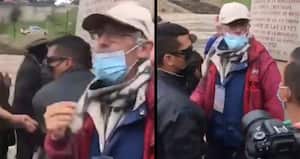 Don Julio Ernesto Gómez es guía turístico desde hace 35 años. Se enfrentó a manifestantes para evitar que le causaran algún daño a la estatua de Francisco de Paula Santander, ubicada en el puente de Boyacá.