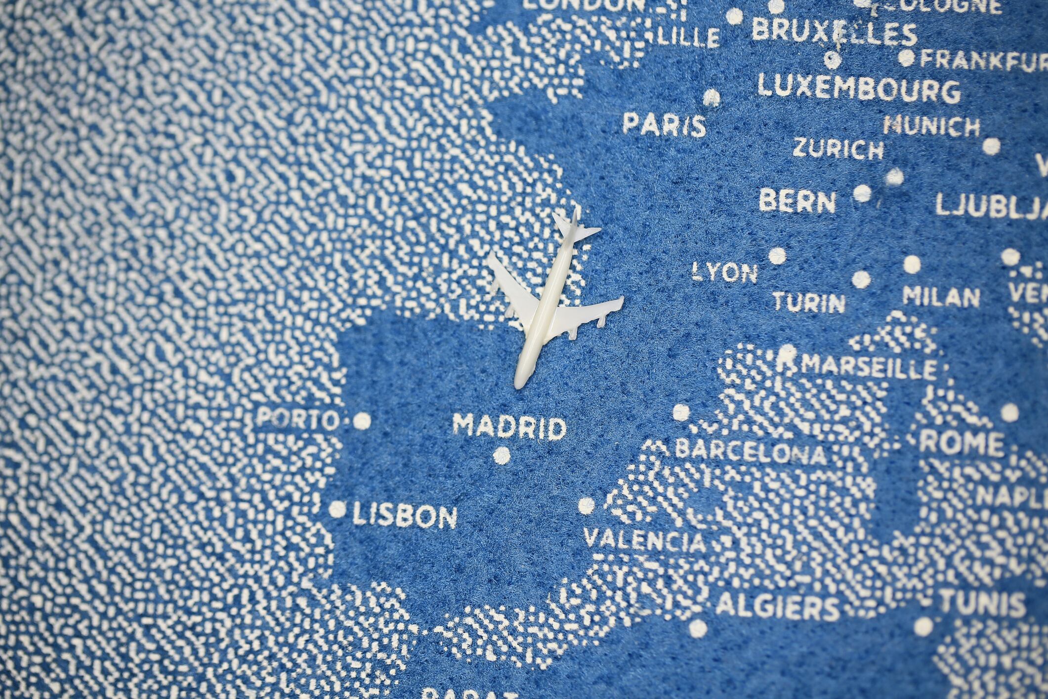 Referencia de un vuelo con destino a Europa