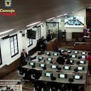 Concejo de Bogotá, en sesiones del 15 de abril.