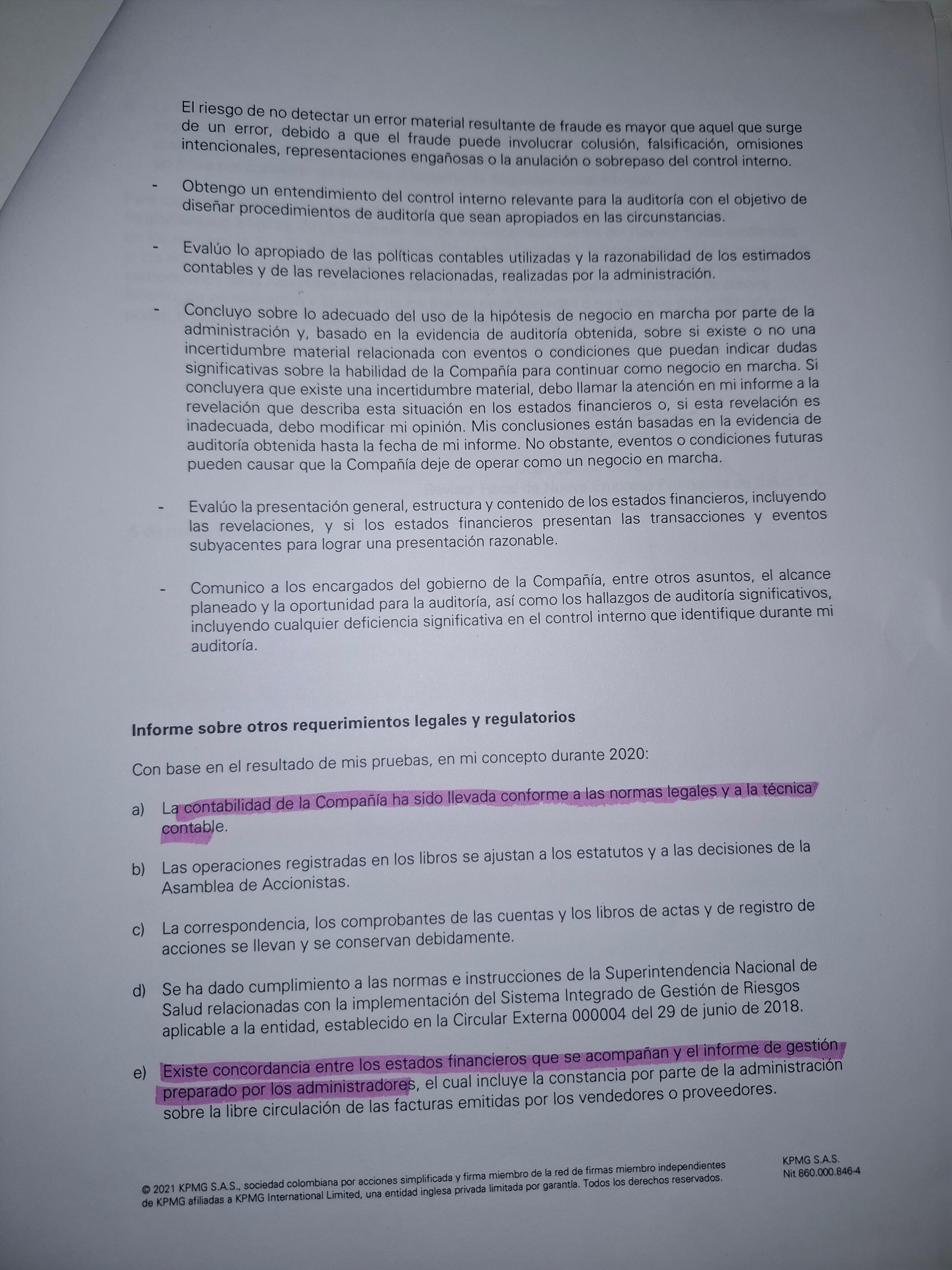 Dos auditorias internacionales certificaron las cuentas de Nueva EPS hasta el año 2022.