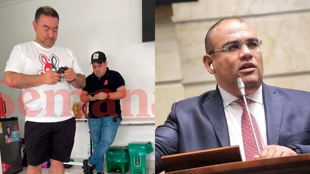 Jorge Luis Alfonso López, alias l Gatico, y el senador Antonio Correa.