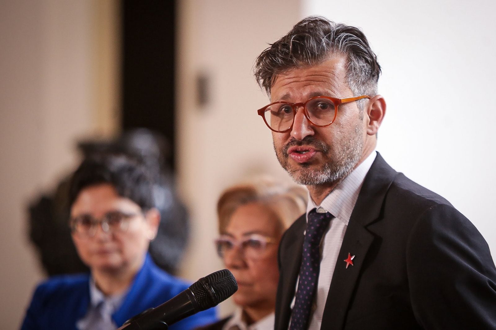 Rueda de prensa frente a los actuales señalamientos del gobierno de Estados Unidos en contra del presidente Gustavo Petro.