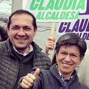 Antonio Sanguino y Claudia López en la campaña a la Alcaldía de Bogotá.