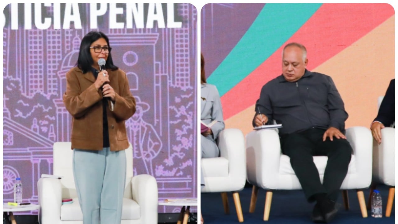 Delcy Rodríguez y Diosdado Cabello